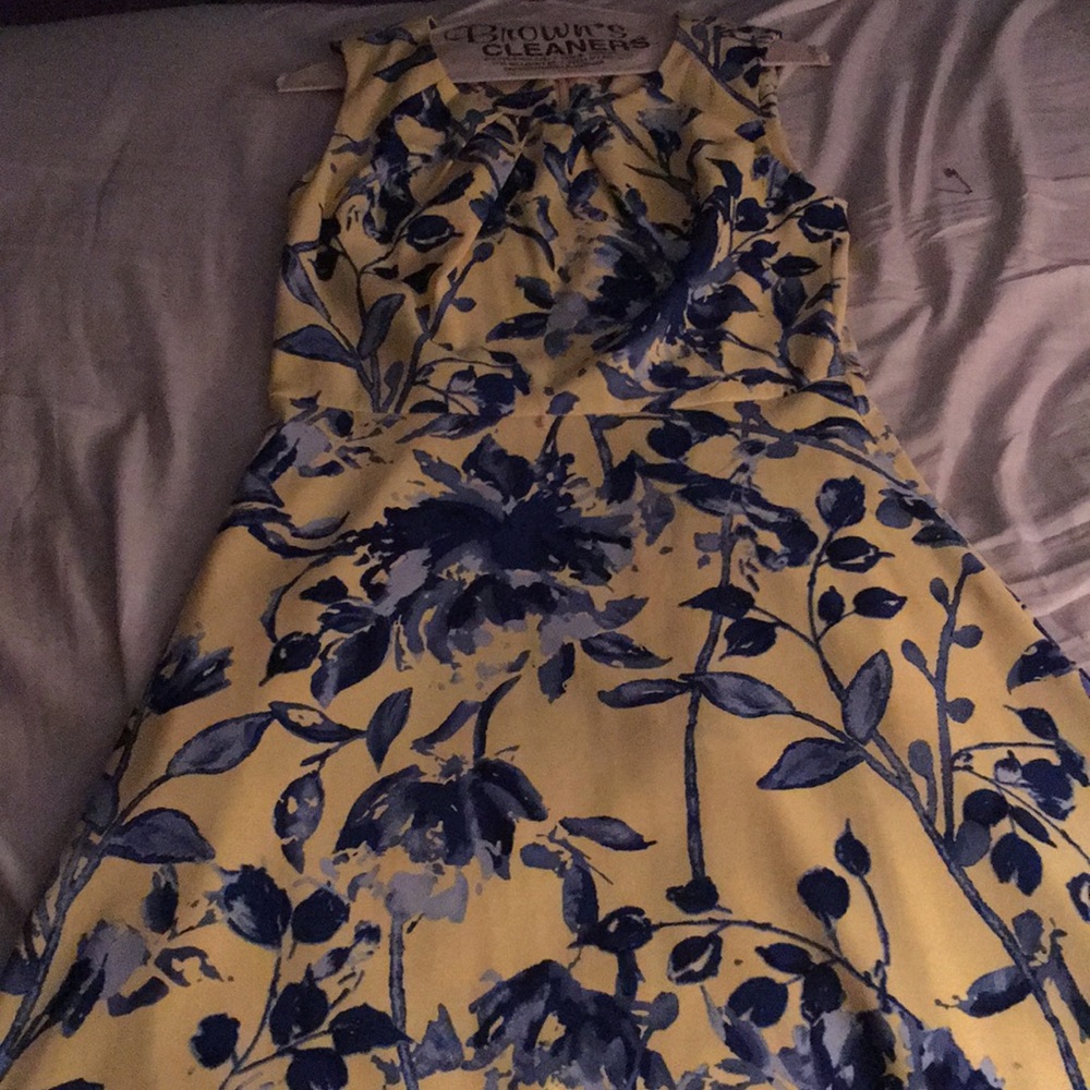 Yellow and blue dress